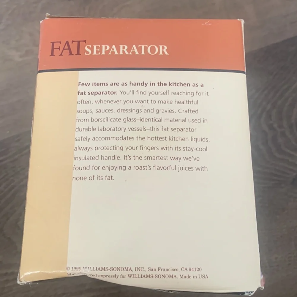 New Williams Sonoma fat separator